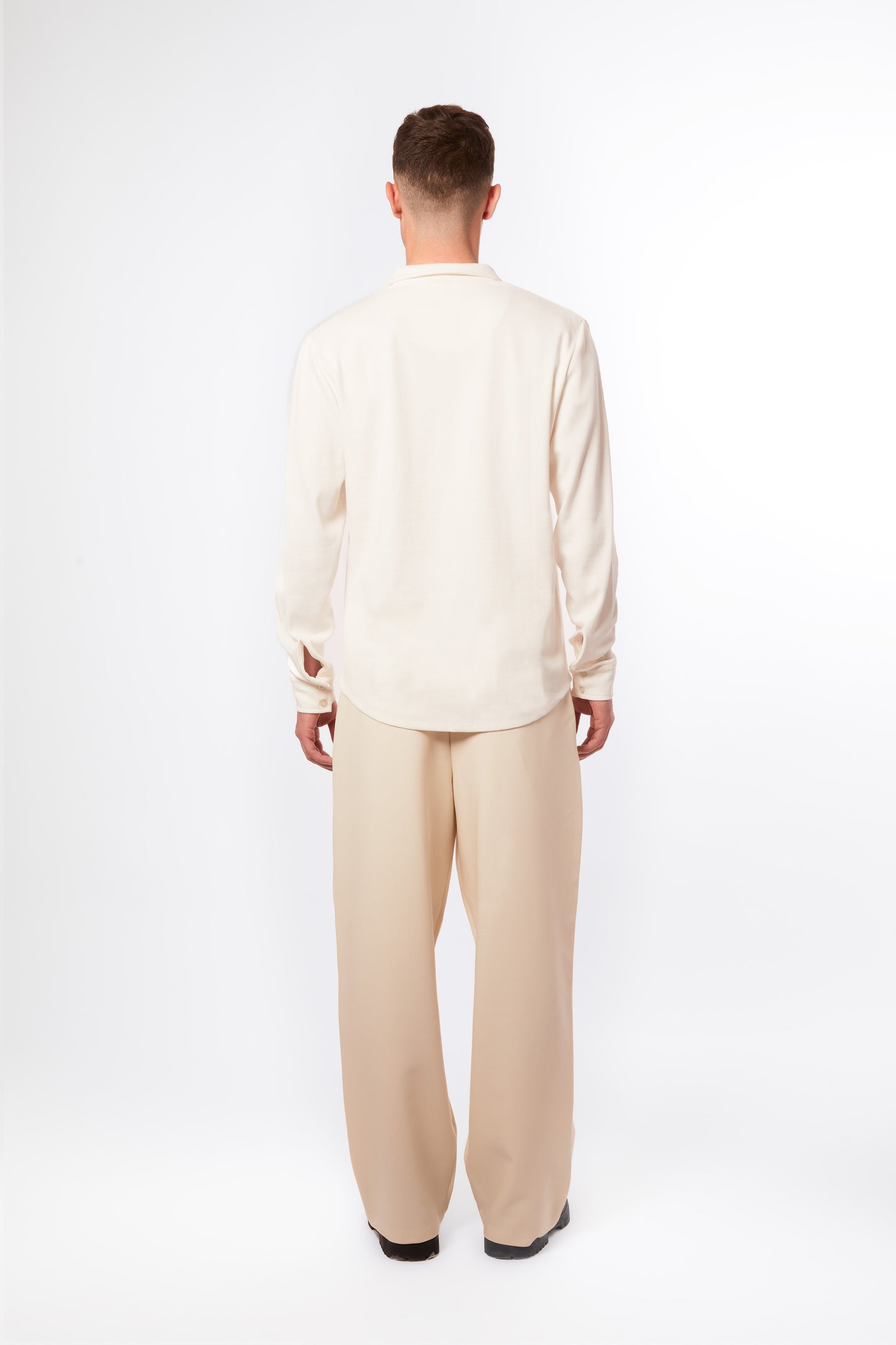 Chemise côtelée ivoire
