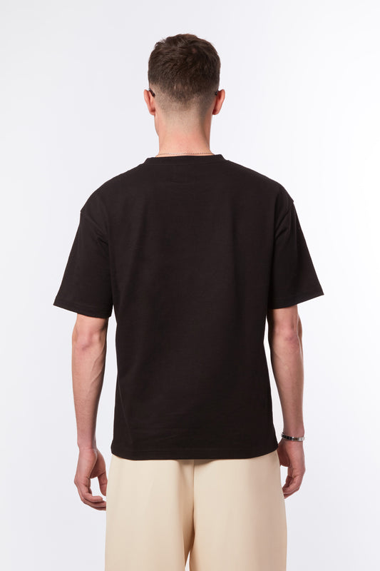 black t-shirt men, phantom black cotton tee, timeless essentials for men, t-shirt noir homme, elevated basics, streetwear for men, Parisian premium fashion, inspired by COS, inspired by AMI Paris, summer vibes, riviera vibes, paris summer vibes, Forburi Paris, Forburi, Forburimen, menswear, menswearcasual