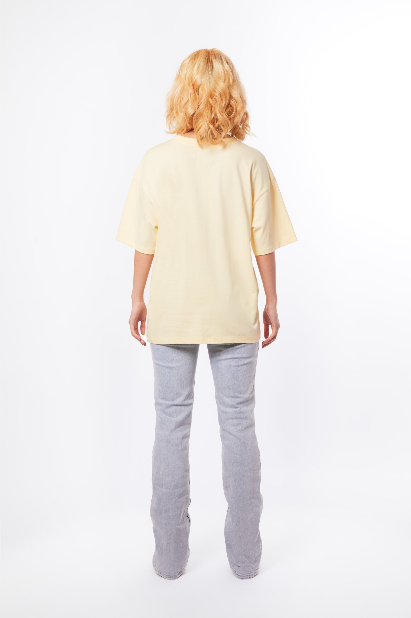 T-shirt chenille jaune beurre