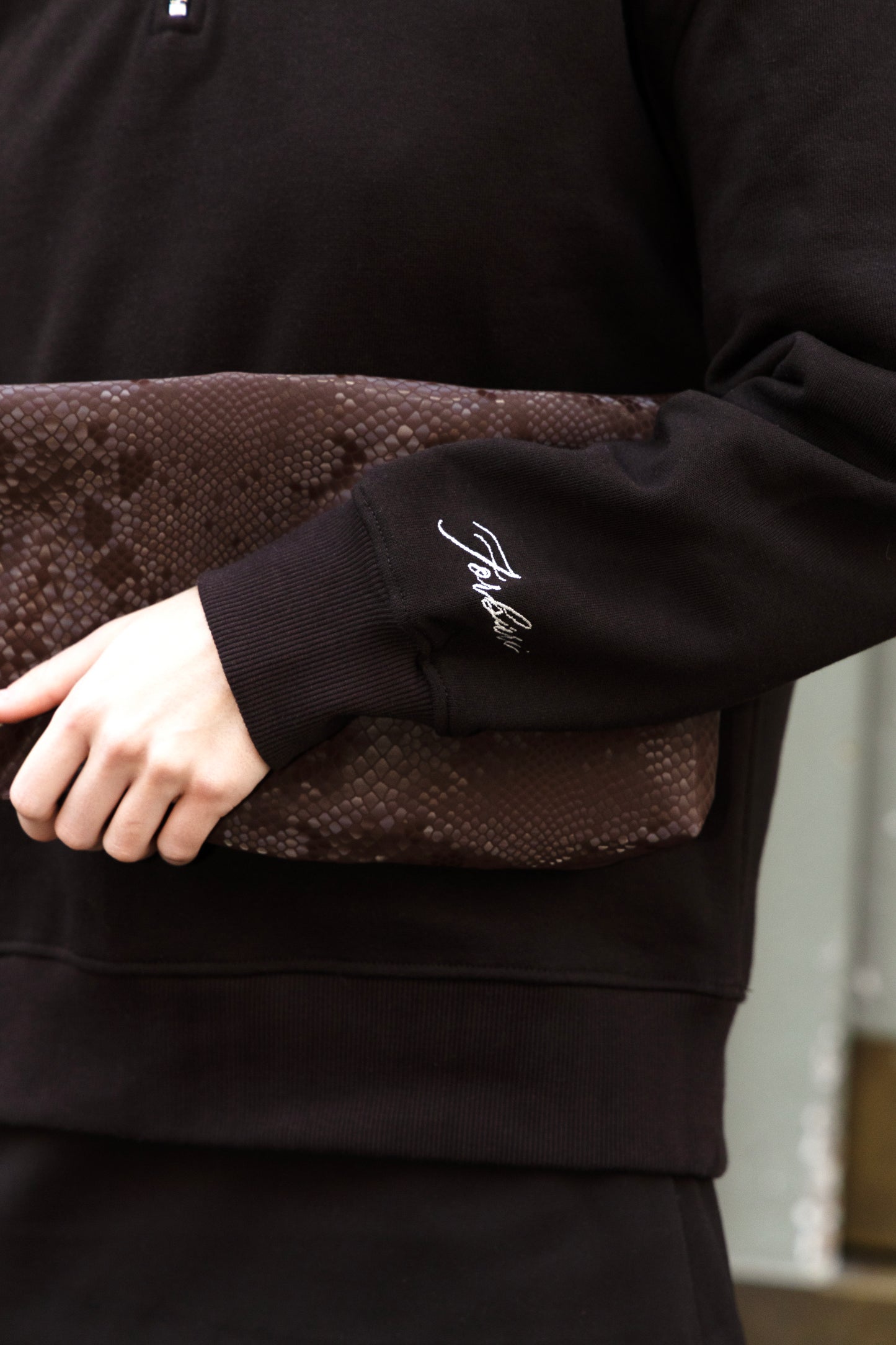 Sweatshirt Brown zipper