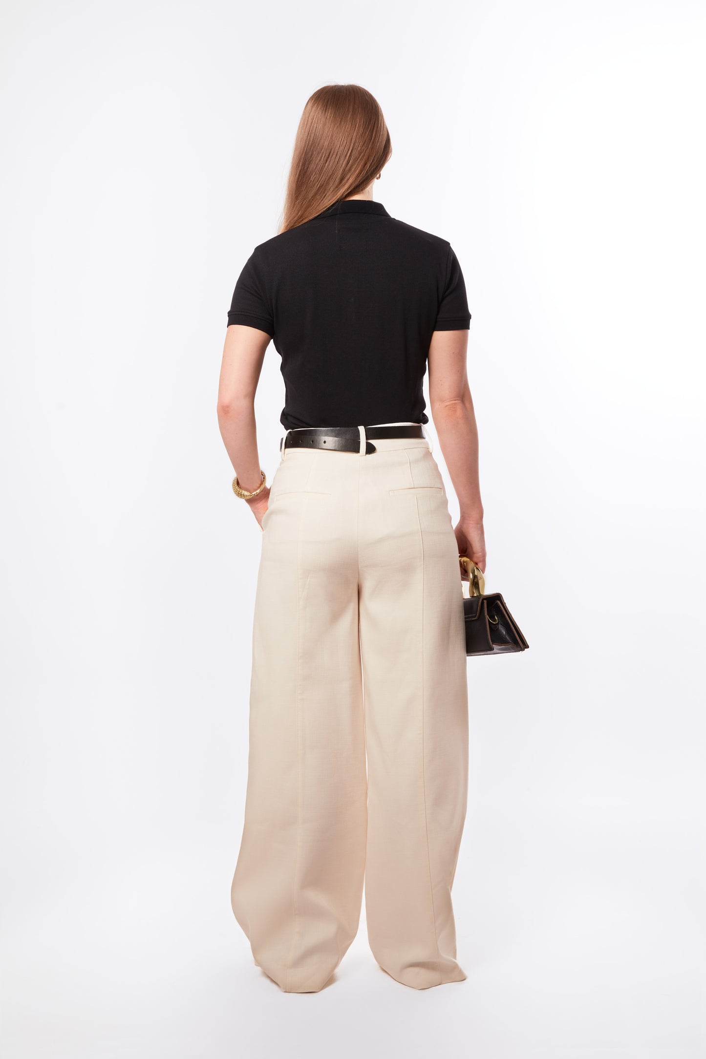 Black Ribbed Polo