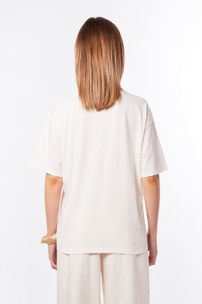 T-shirt blanc cassé 