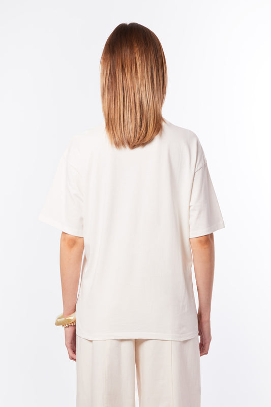 T-shirt blanc cassé 